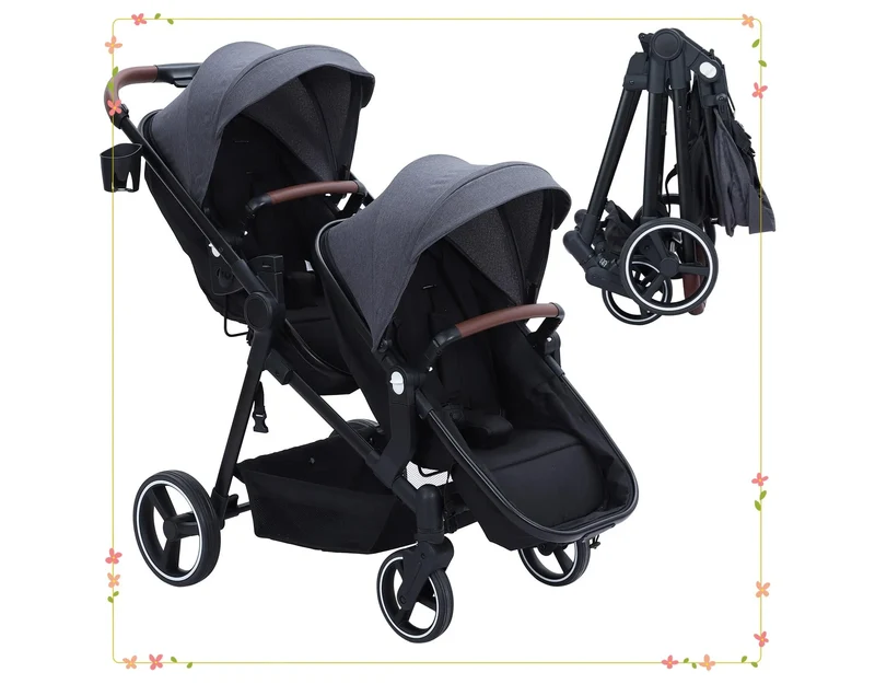 Double Stroller - Gray
