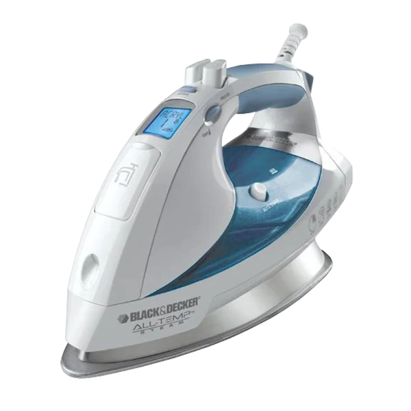 Black & Decker D6000 All-Temp Steam Iron with Stainless-Steel Soleplate