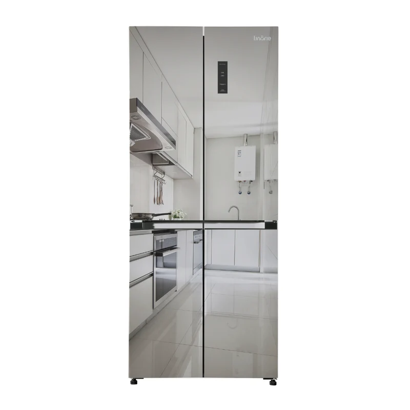LINARIE RÉFRIGÉRATEUR CONGÉLATEUR 4 PORTES LSCD430MIR 418 LITRES MERIBEL VERRE MIROIR FUMÉ