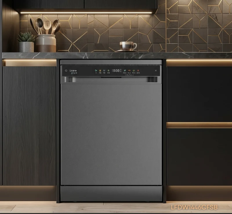 Lave-Vaisselle Linarie LFDW1446CFSB 14 couverts 46dB Noir Pose libre
