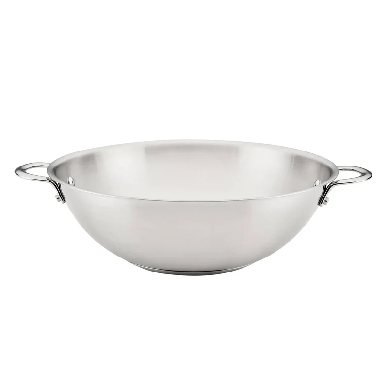 Induction Wok - 14 Inch - Silver