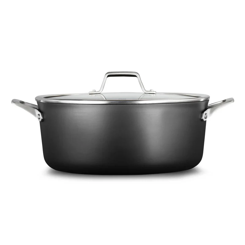 Premier with MineralShield Nonstick 8.5qt Dutch Oven: Hard Anodized Aluminum, Tempered Glass Lid, Dishwasher-Safe