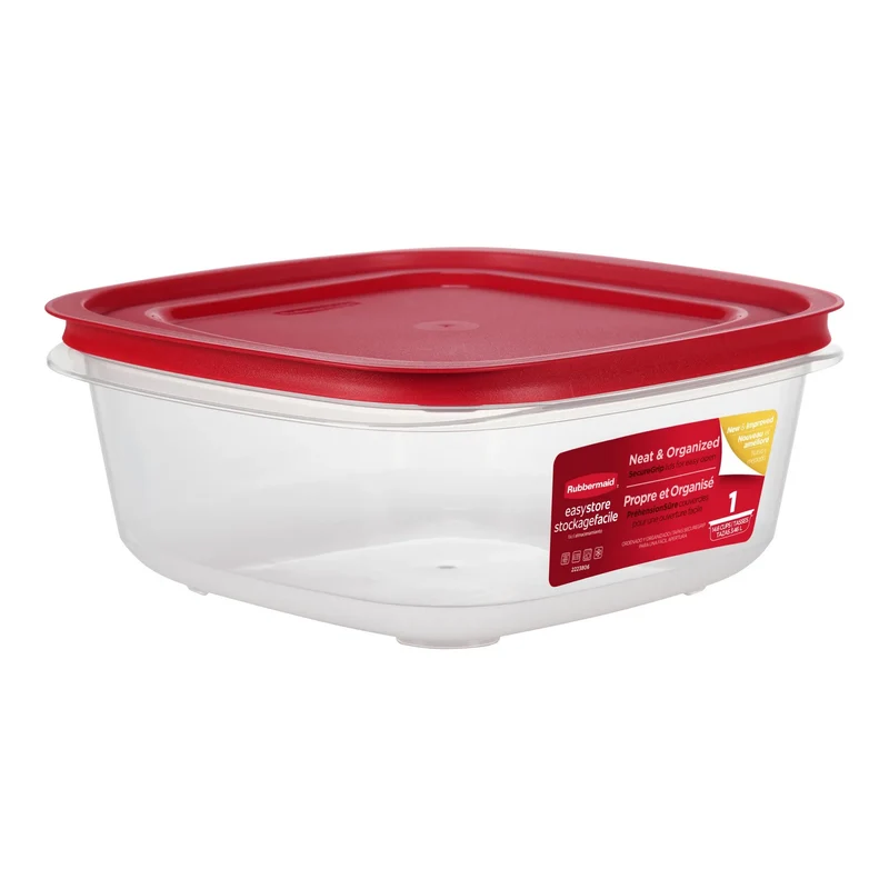 Large Easy Store Square Food Storage Container - Red