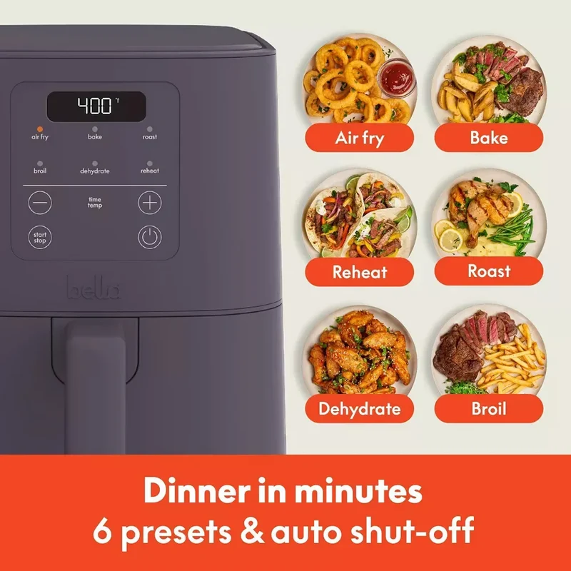 Air Fryer - 4 Qt Slim - Plum