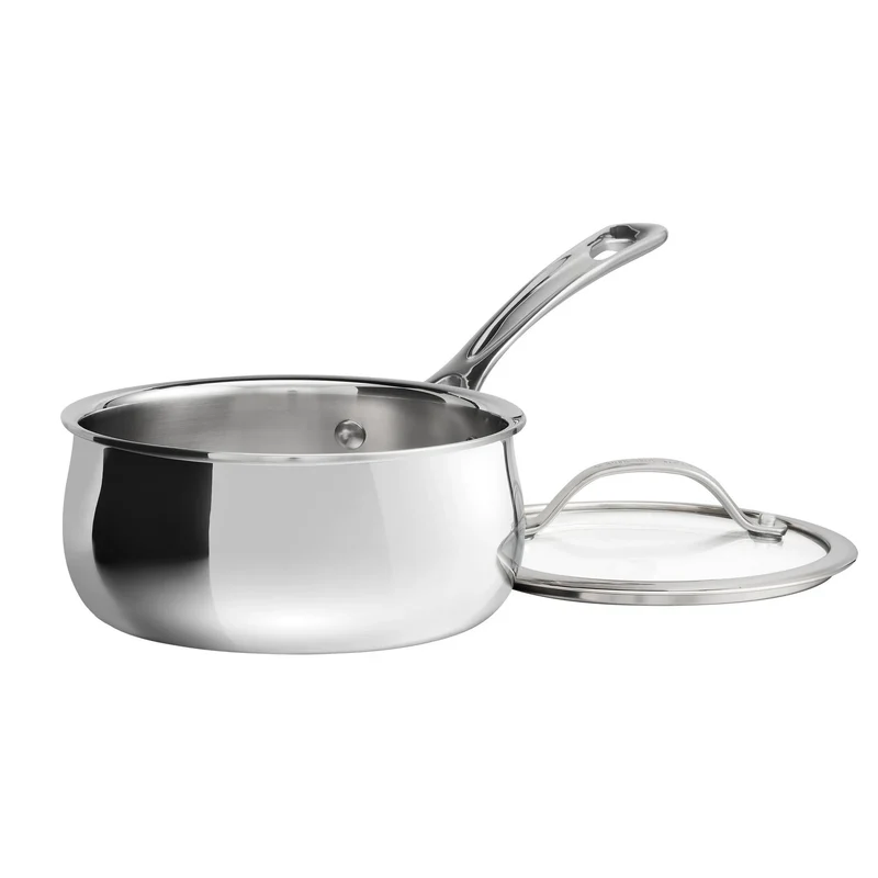 1.5qt Pure Clad Triple Ply Stainless Steel Sauce Pan with Cover