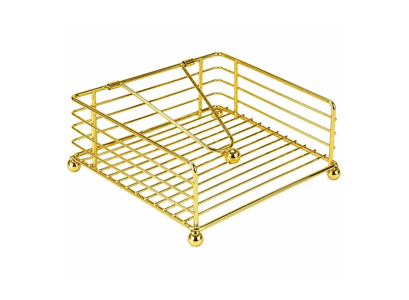 Napkin Holder with Weighted Arm - Gold