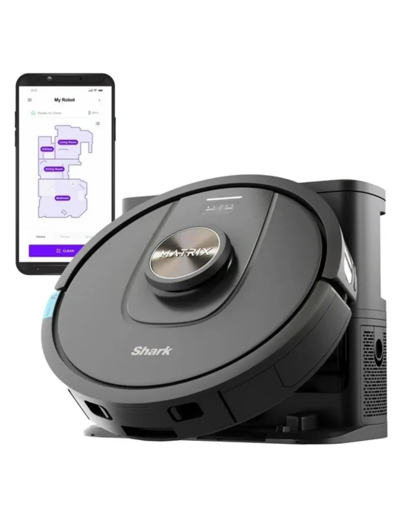 Shark Matrix Plus Robot Vacuum and Mop With Self-Empty Hepa Base Sonic Mopping Black