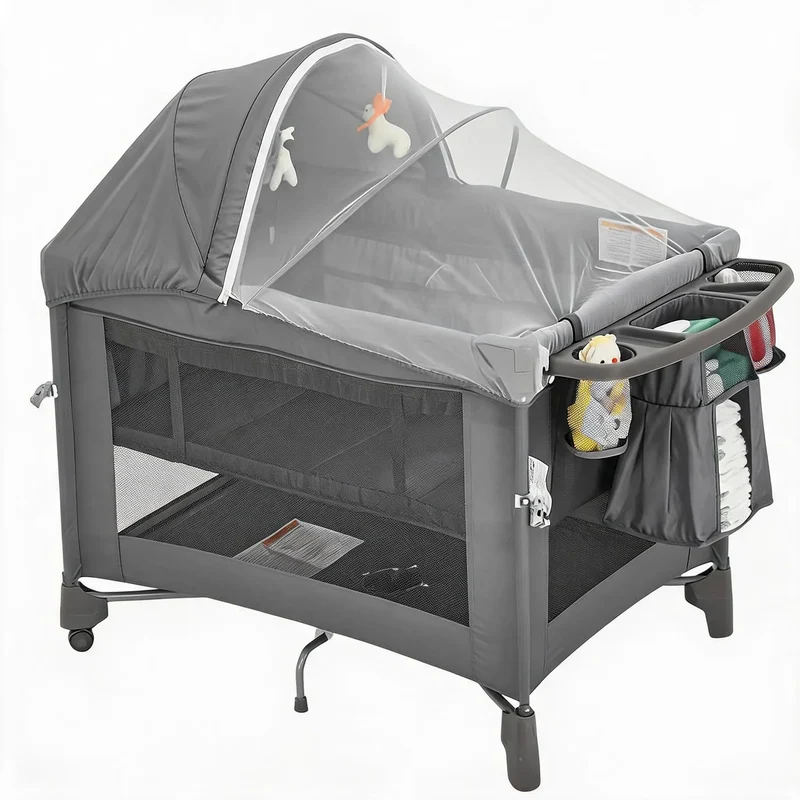 Bedside Crib and Bassinet - 5 In 1