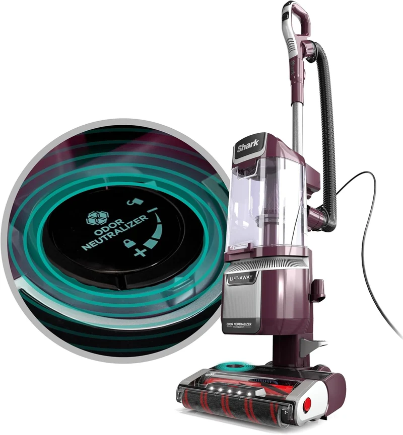 Shark Rotator Pet Lift-Away Adv Upright Vacuum/Duoclean Powerfins Hairpro/Odor Neutralizer La702 Wine Purple