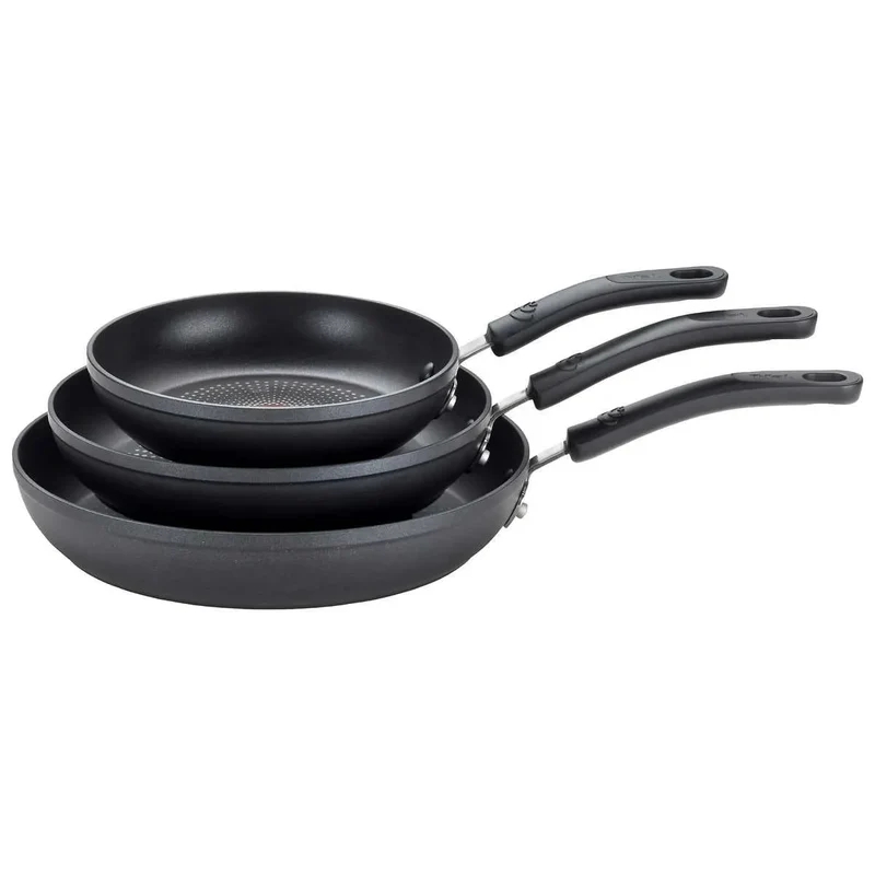 3-Piece Fry Pan Set - Durable Aluminum Cookware