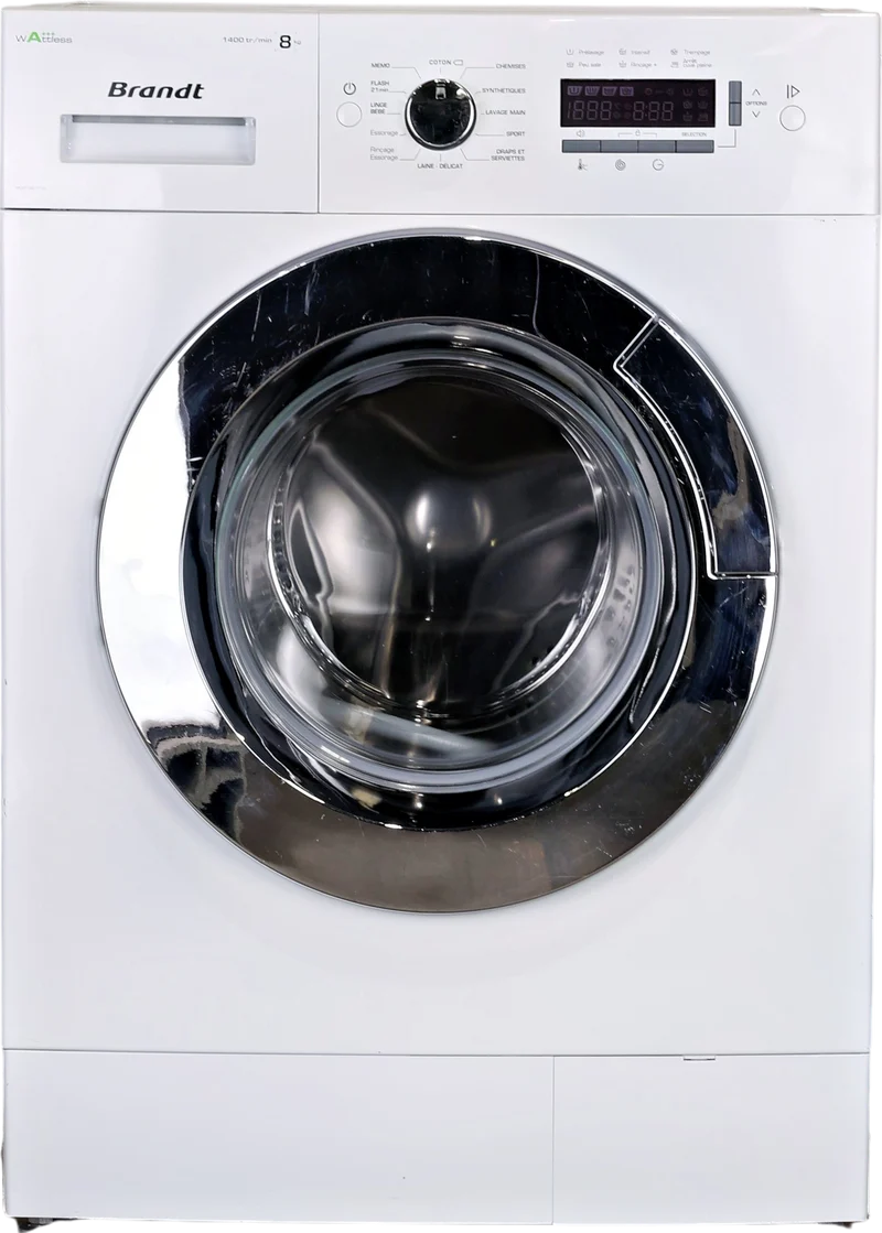 Lave-linge Hublot 8 kg Reconditionné BRANDT BWF48TCW
