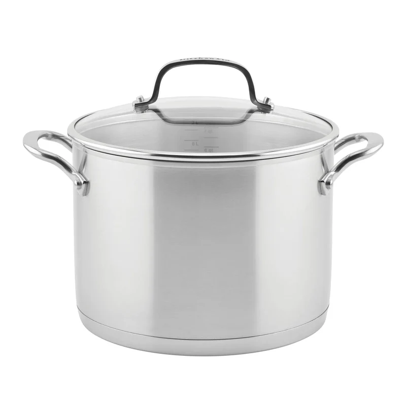 Stainless Steel 8qt Stockpot with Lid - Silver