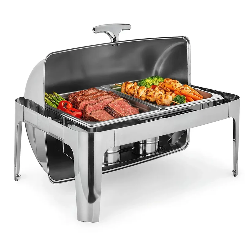 Chafing Dish Buffet Set - 9.5 QT - Silver