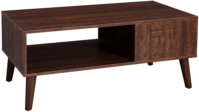 Vasagle Retro Coffee Table, Cocktail Table, Mid-Century Modern Style, for Living Room