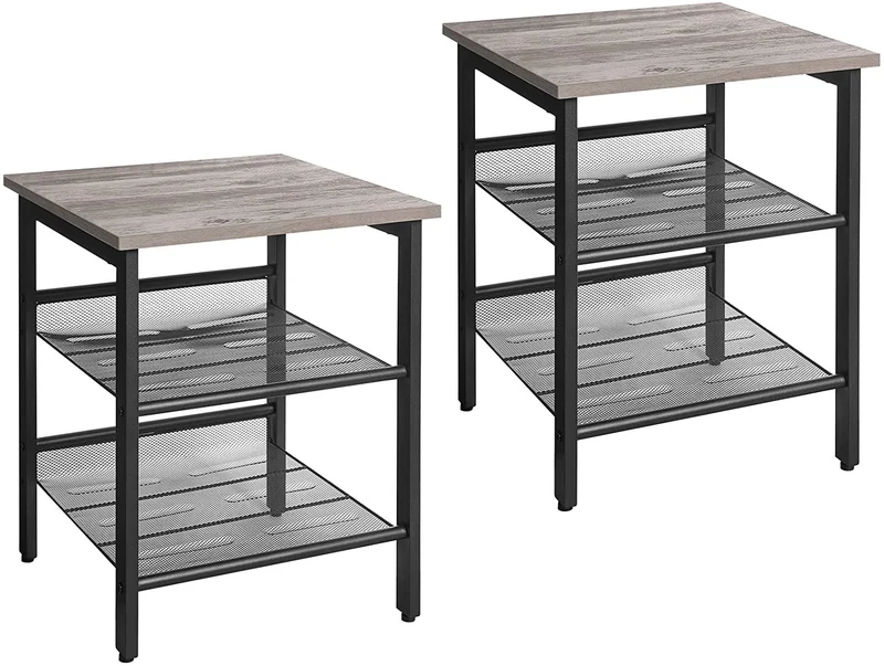 VASAGLE Nightstand, Set of 2 Side Tables,for Living Room, Easy Assembly