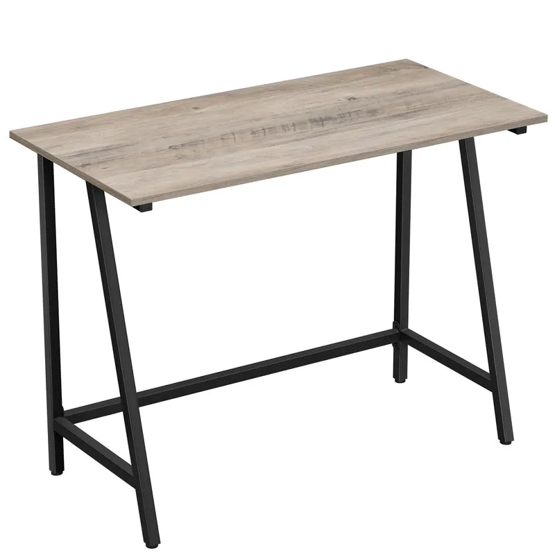 VASAGLE ALINRU Computer Desk, Writing Table,Greige and Black