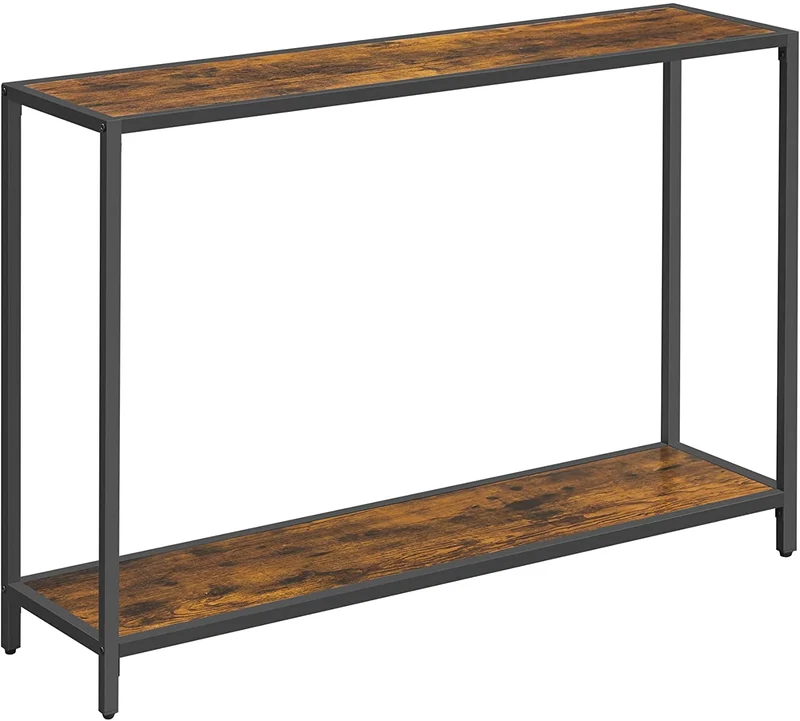 VASAGLE Console Table, 47.2 Inches Narrow Sofa Table with Shelf