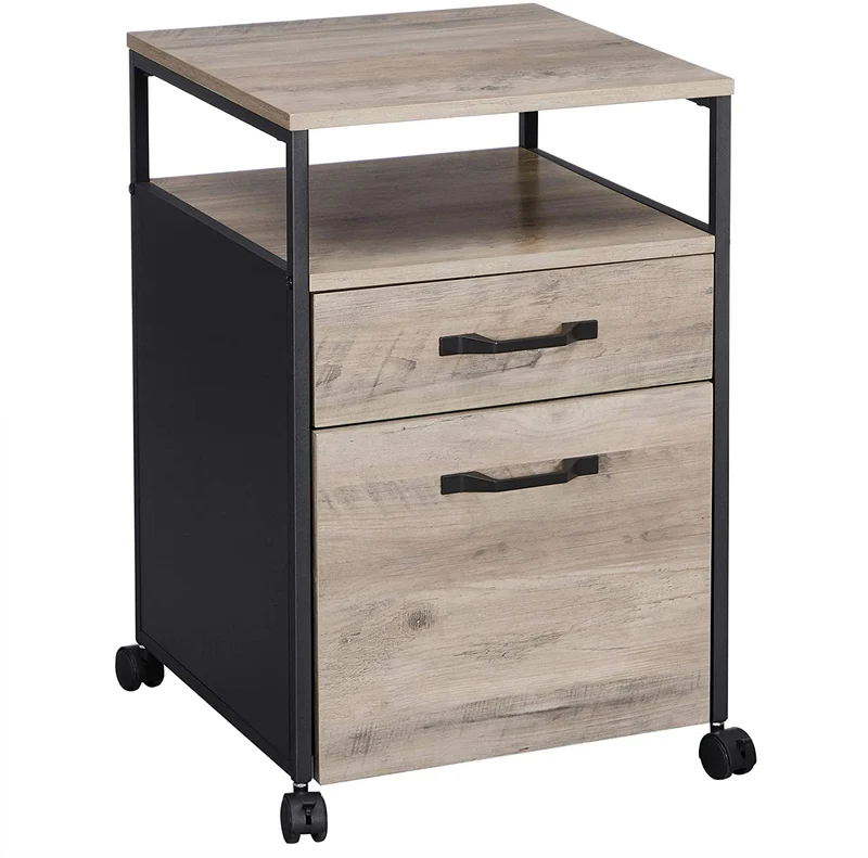 VASAGLE Rolling File Cabinet, Office Cabinet on Wheels, with 2 Drawers
