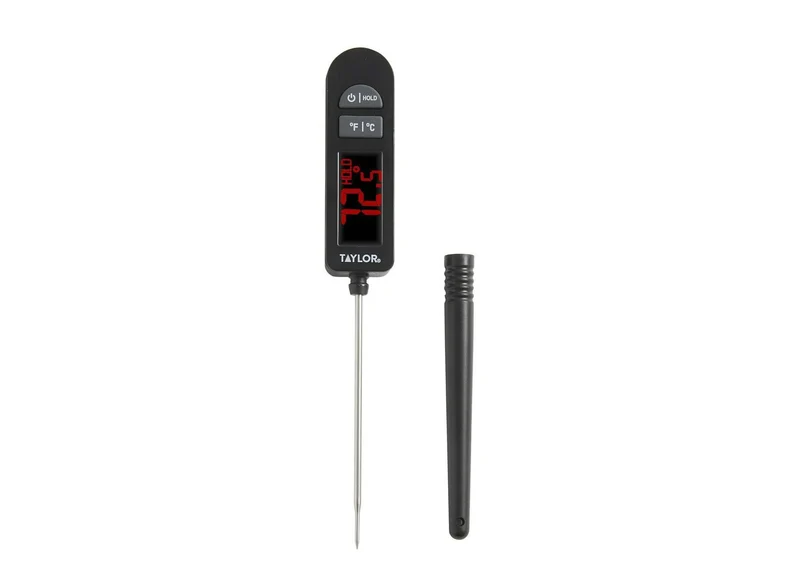 Digital LED Kitchen Meat Cooking Thermometer - Black