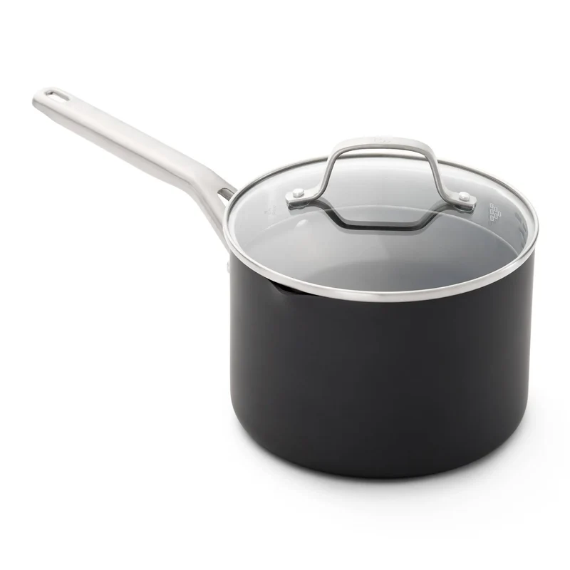 3.5qt Hard-Anodized Nonstick Sauce Pan with Lid