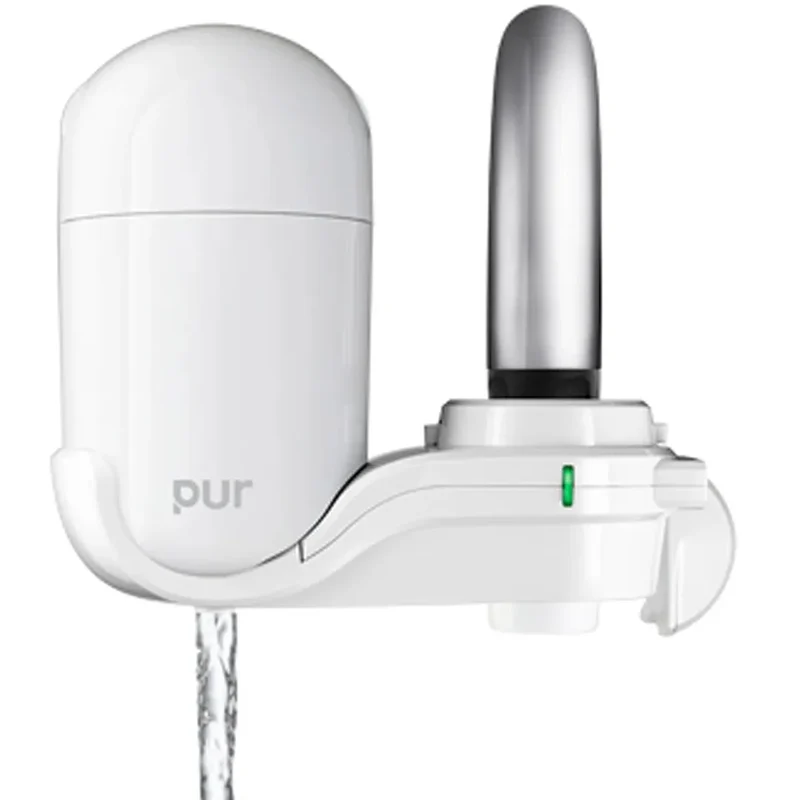 Faucet Mount Water Filtration System, Vertical, White