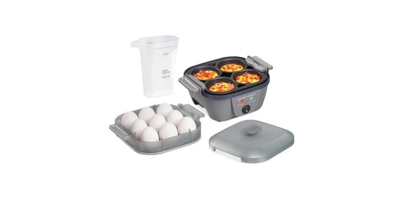 4-Egg Cooker & Poacher - Gray