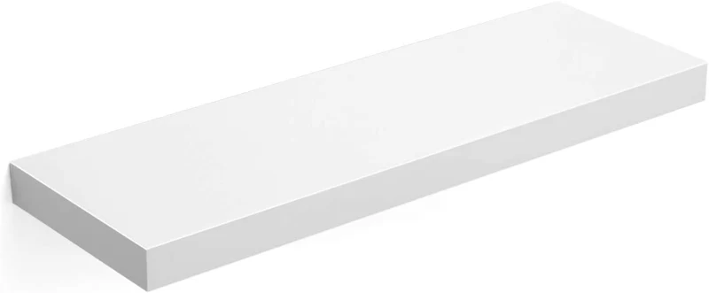 VASAGLE Floating Shelf, for Photos, Decorations, 23.6, White