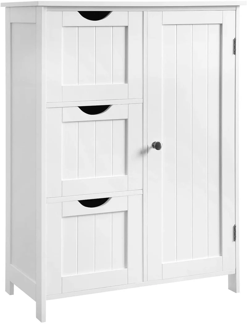 Vasagle Bathroom Storage Cabinet with 3 Large Drawers, White