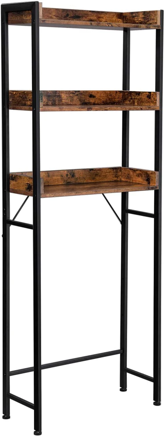 VASAGLE ALINRU 3-Tier Over-The-Toilet Rack, Tall Bathroom Storage Shelf