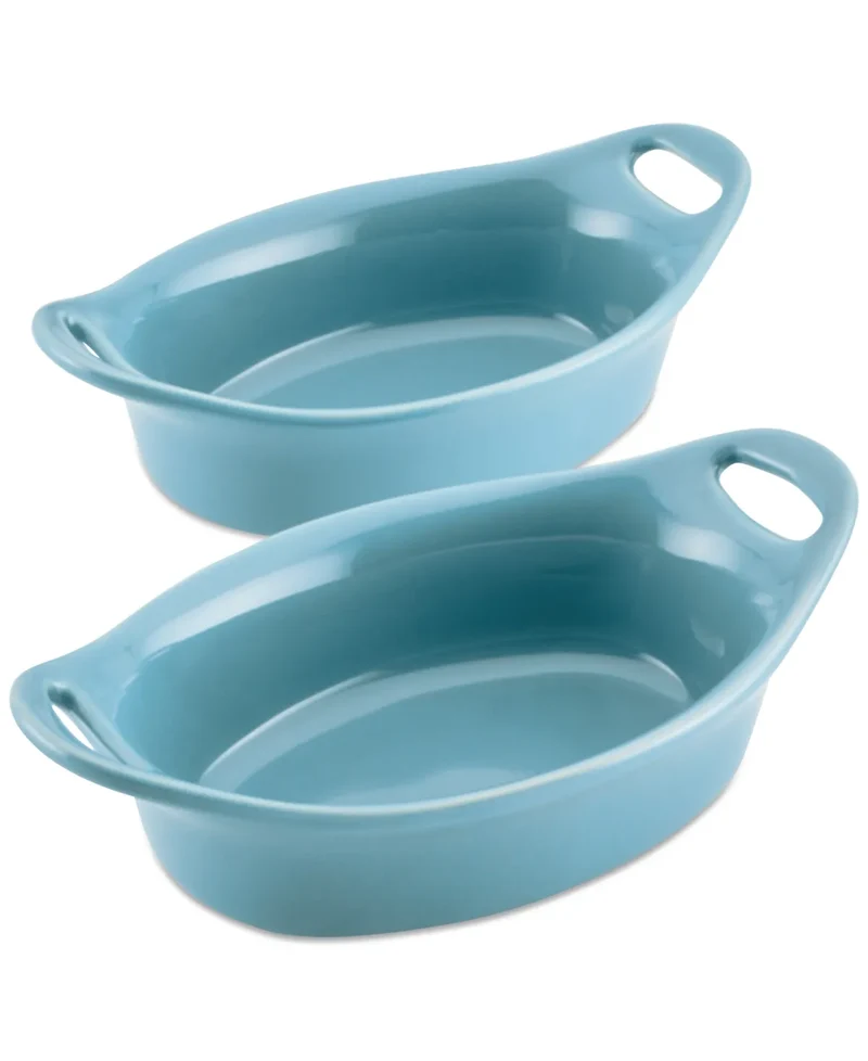 Au Gratin Baking Dishes - 2-Piece Set - Agave Blue