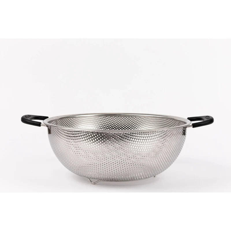 5qt Hard Mesh Colander - Silver