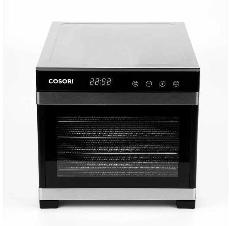Premium Stainless Steel Food Dehydrator with Bonus Mesh Screens & Fruit Roll Sheets: 6 Trays, 600W, Silver