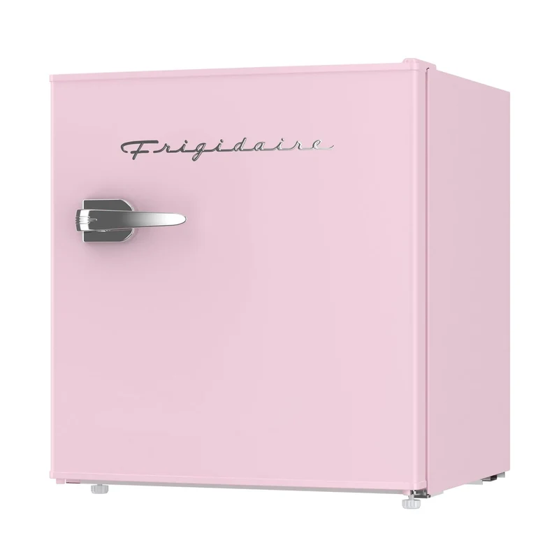 Compact Retro Fridge With Freezer - Pink