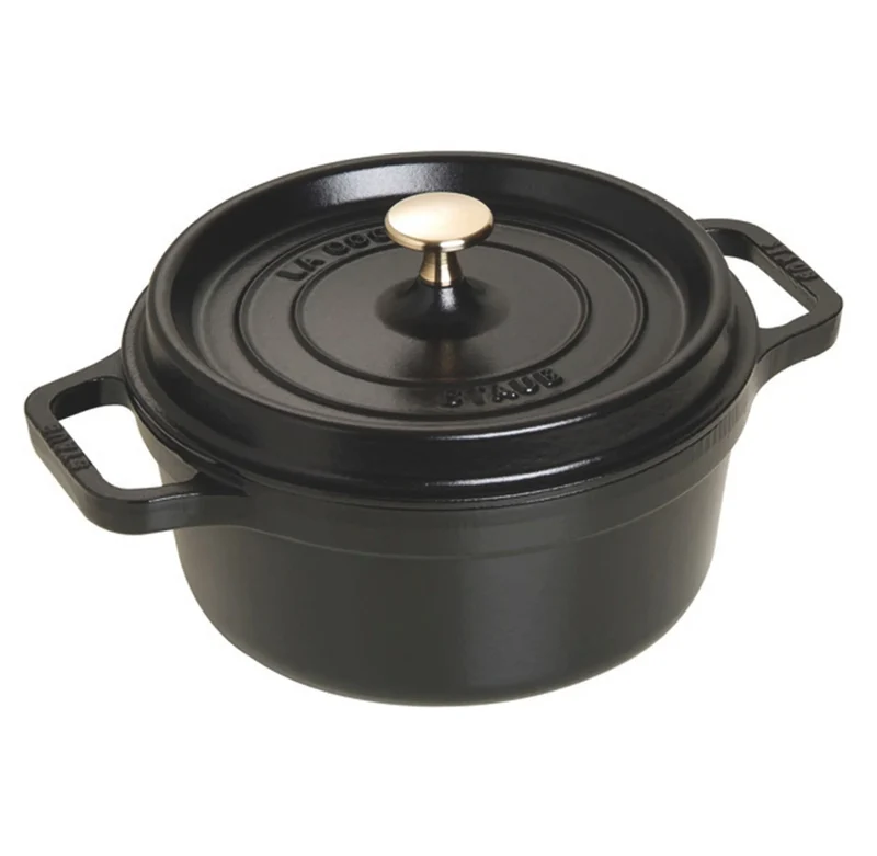 Cast Iron Round Cocotte - Matte Black