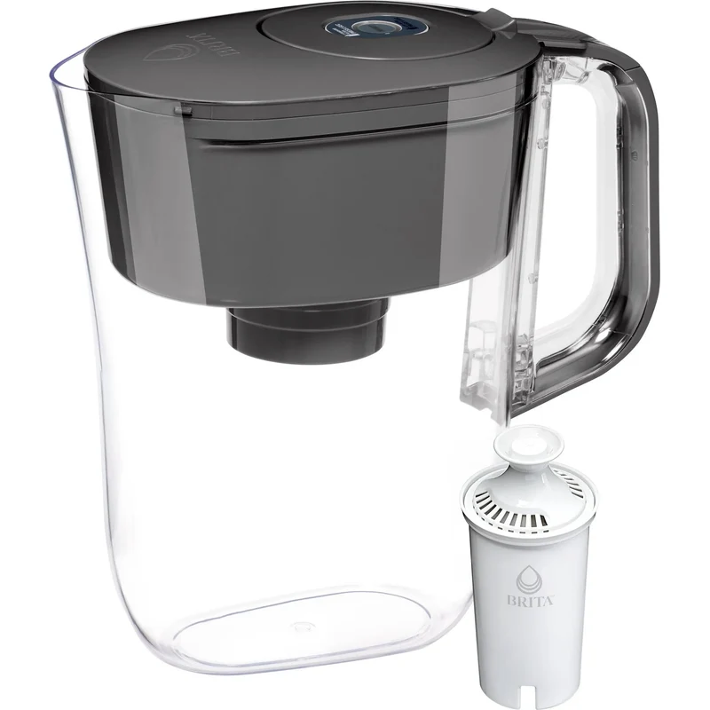 6-Cup Water Pitcher Dispenser - Slate Gray
