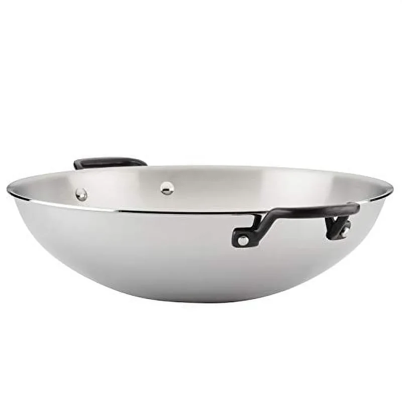 5-Ply Clad 15-Inch Stainless Steel Induction Wok