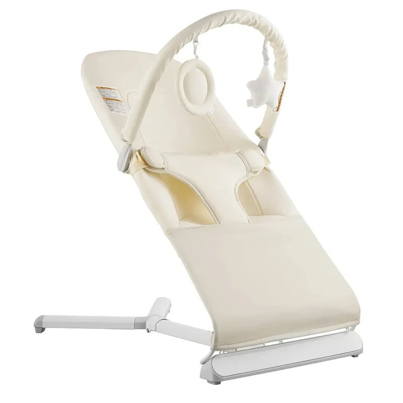 Baby Bouncer Folding Seat Chair with Toy Bar for Babies 0-9 Months