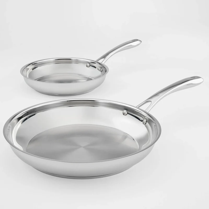 10" & 12" Stainless Steel Skillet Set