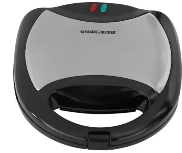 Gril / Sandwich / Plaque Chauffante/ Gaufres 4-en-1 Black & Decker WG1041WC [BOITE OUVERTE]