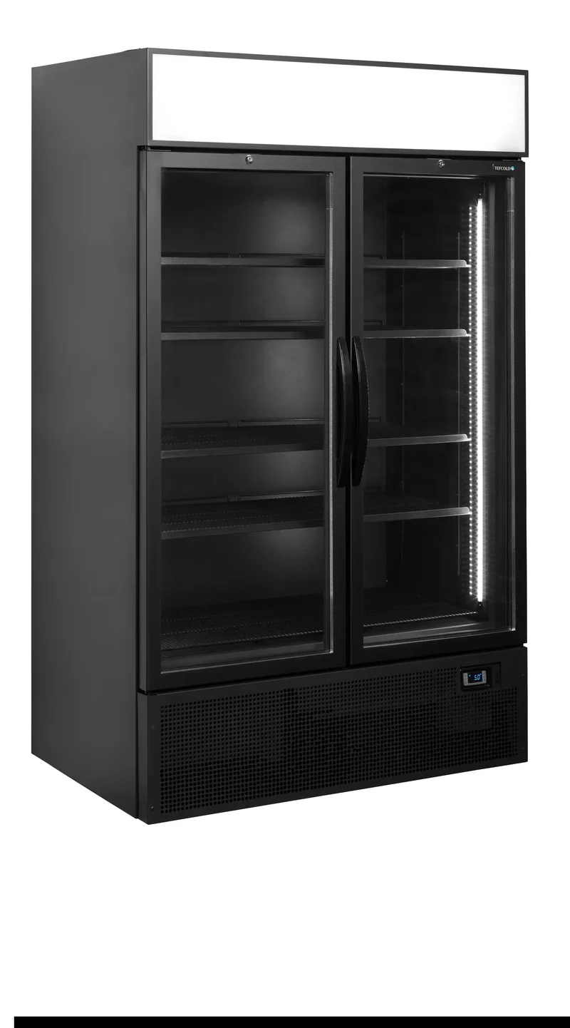 Armoire réfrigérée à boisson vitré noir - TEFCOLD - FSC1200H-BLACK-34756