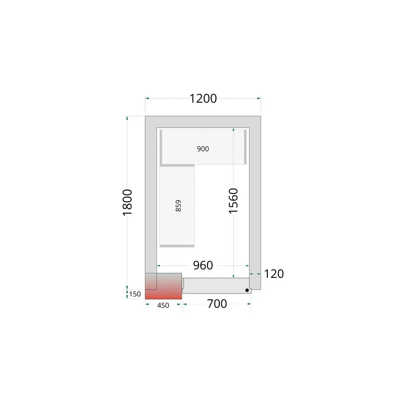 Panneaux de chambre froide 120 mm - TEFCOLD - CR-120X180X220-44136