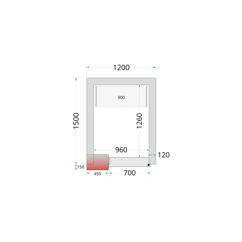 Panneaux de chambre froide 120 mm - TEFCOLD - CR-120X150X220-44135