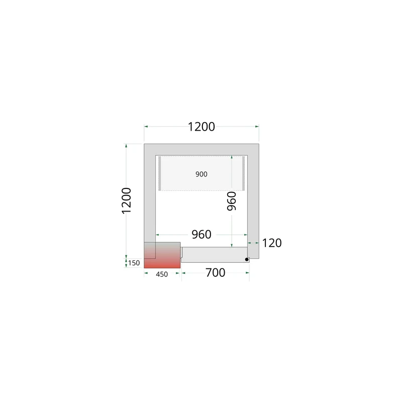 Panneaux de chambre froide 120 mm - TEFCOLD - CR-120X120X220-44134