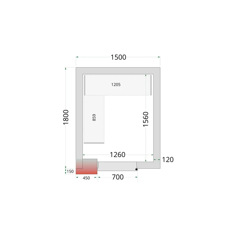 Panneaux de chambre froide 120 mm - TEFCOLD - CR-150X180X220-44142