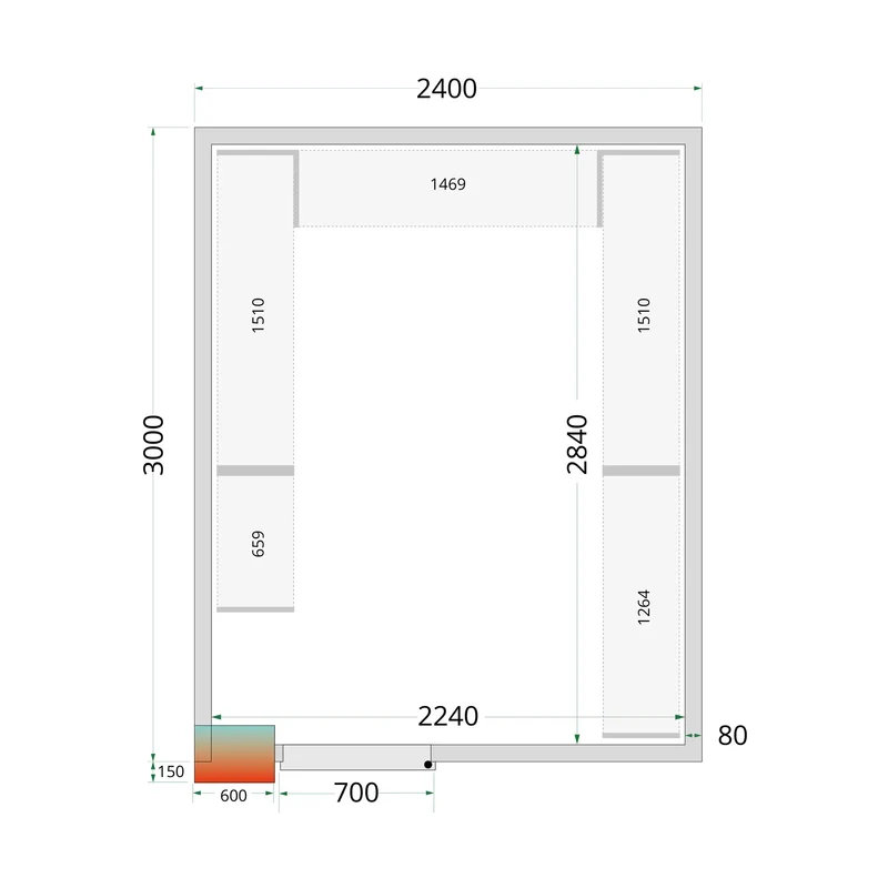 SYSTÈME DE RAYONNAGE POUR - TEFCOLD - SHELF-RACK-SYSTEM-KIT-45512