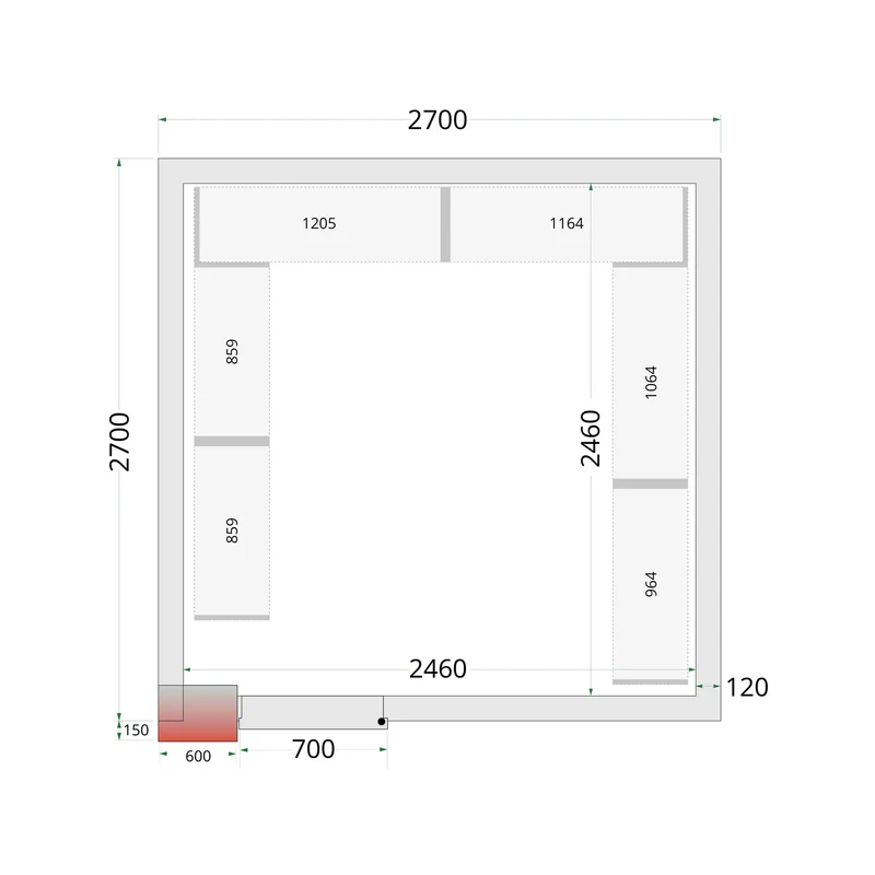 SYSTÈME DE RAYONNAGE POUR - TEFCOLD - SHELF-RACK-SYSTEM-KIT-45723