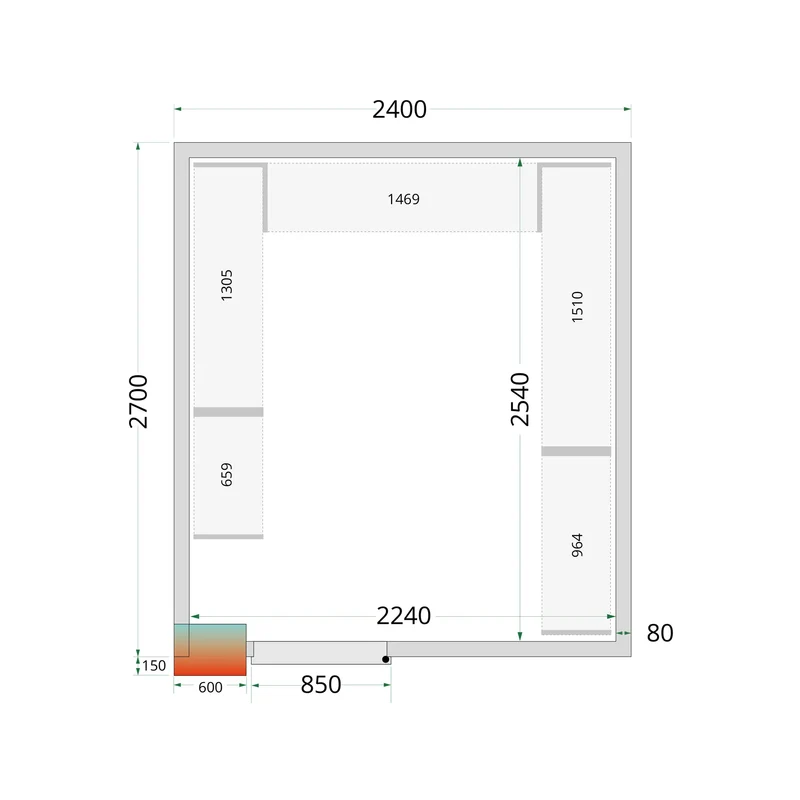 Chambre froide - CRPF2427WD - TEFCOLD