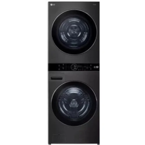 WKHC252HBA - LAUNDRY CENTERS - LG - Stacked Washer/Dryer - Electric - Black Stainless - Open Box