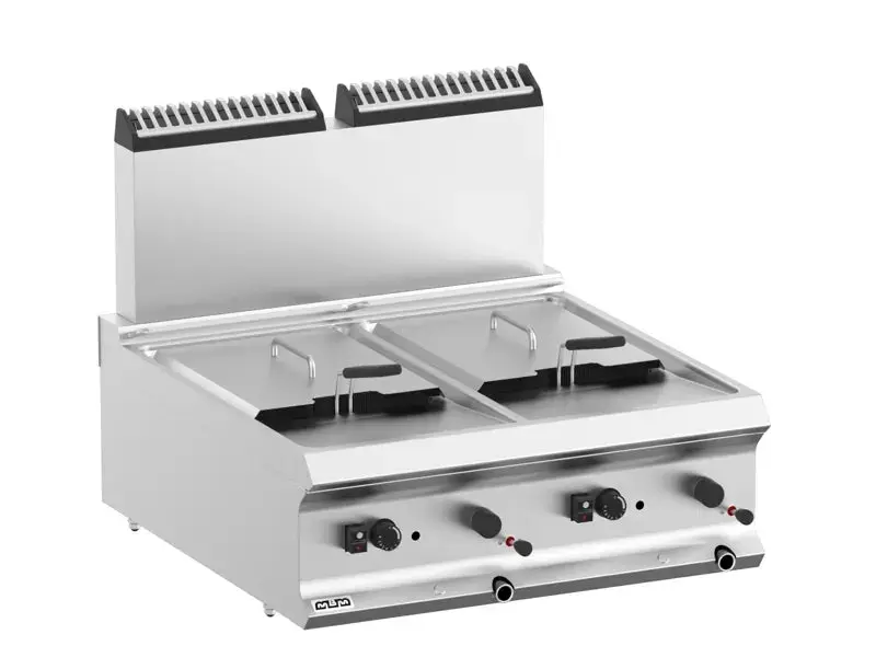 Friteuse professionnelle à gaz 2 cuves 9+9 litres - FRG77T - MBM