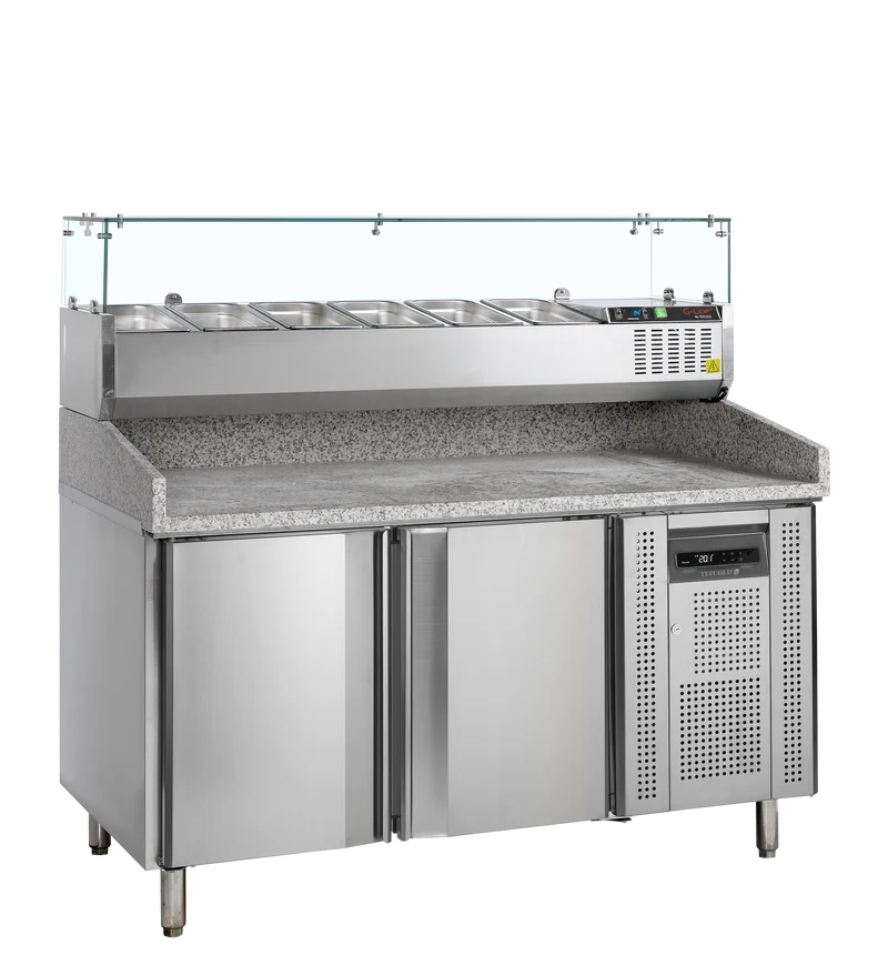 Table à pizza avec saladette incluse - PT1200 + GVC38-150 - TEFCOLD